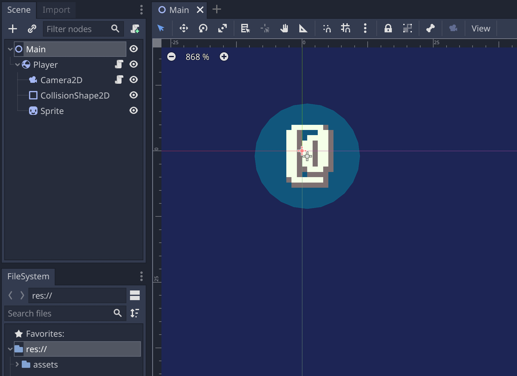 MainScene in the project